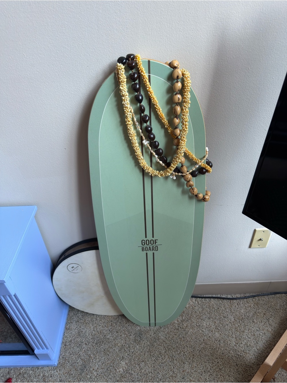 Goof Board Mint Green balance board indoor surf board practice